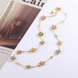 Kate Spade Fresh and Sweet Colorful Flower Multi-Drop Necklace